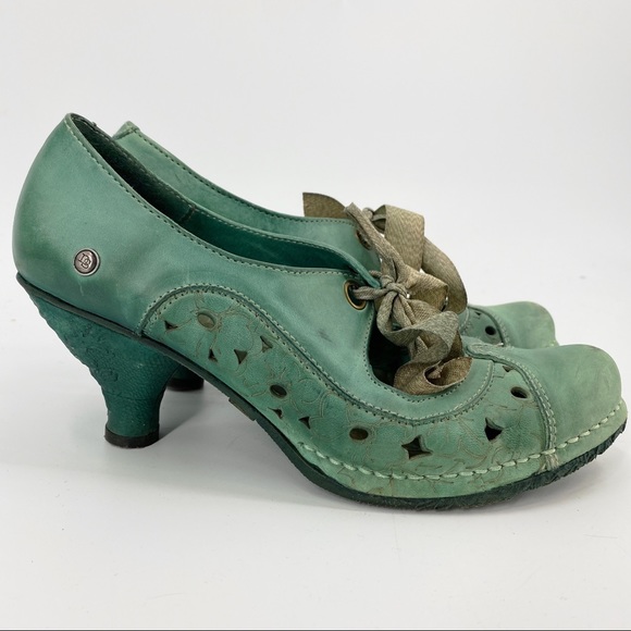 Neosens Shoes - Neosens Victorian style Mary Jane Aqua heels